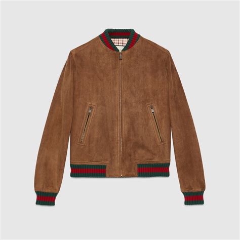 gucci men bomber|gucci suede jacket.